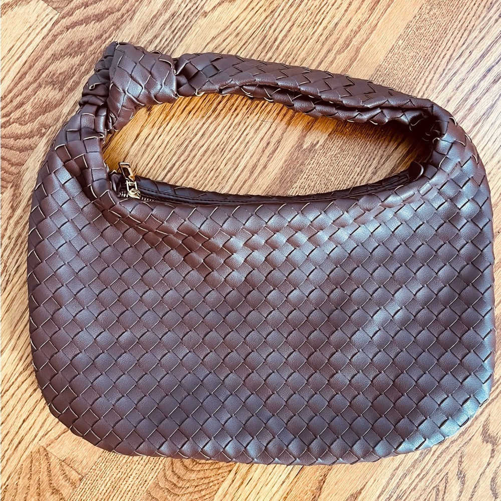 Urban Expressions Brown Woven Hobo Bag